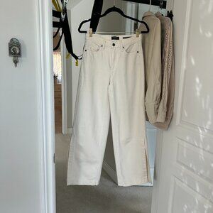 Banana Republic High-Rise Wide Leg Jeans with Side Slit — Premium Denim